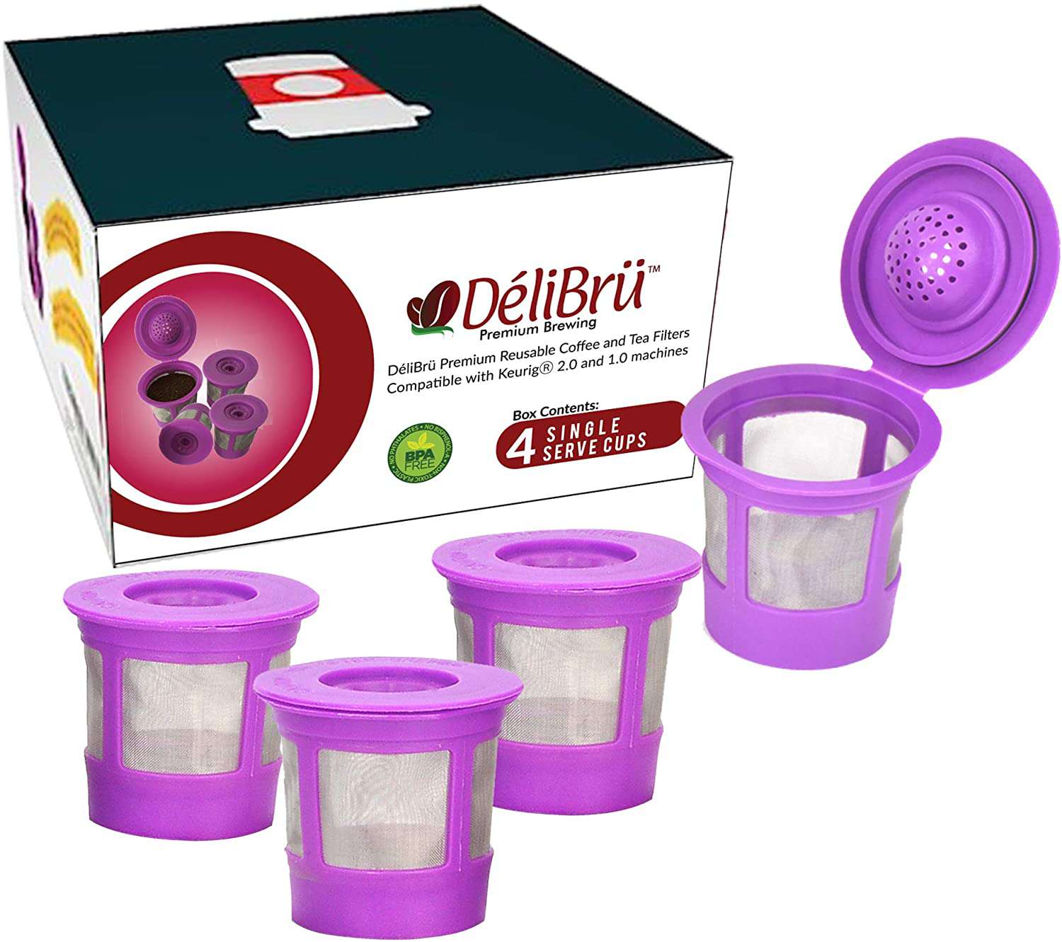 Delibru Premium Reusable Coffee and Tea Filters