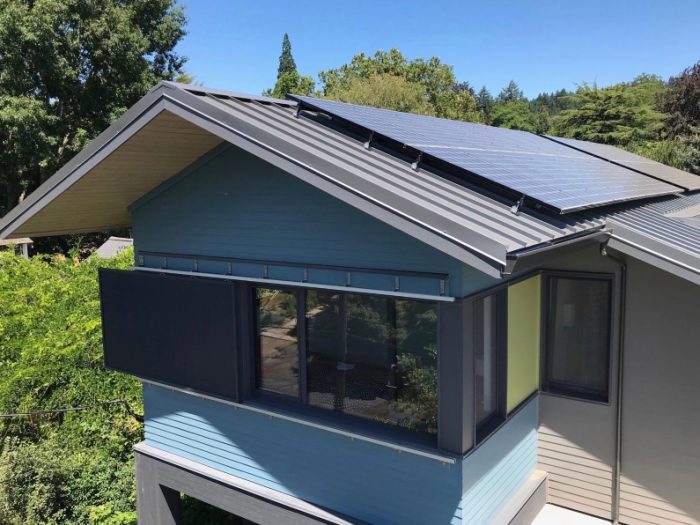 Solar array and custom shade screen